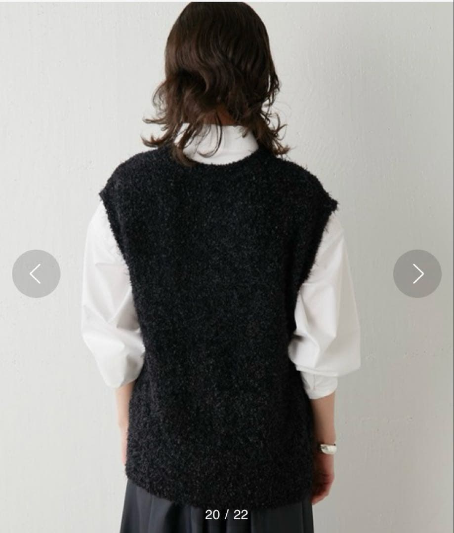 【美品】Whim Gazetteツィードニットベスト