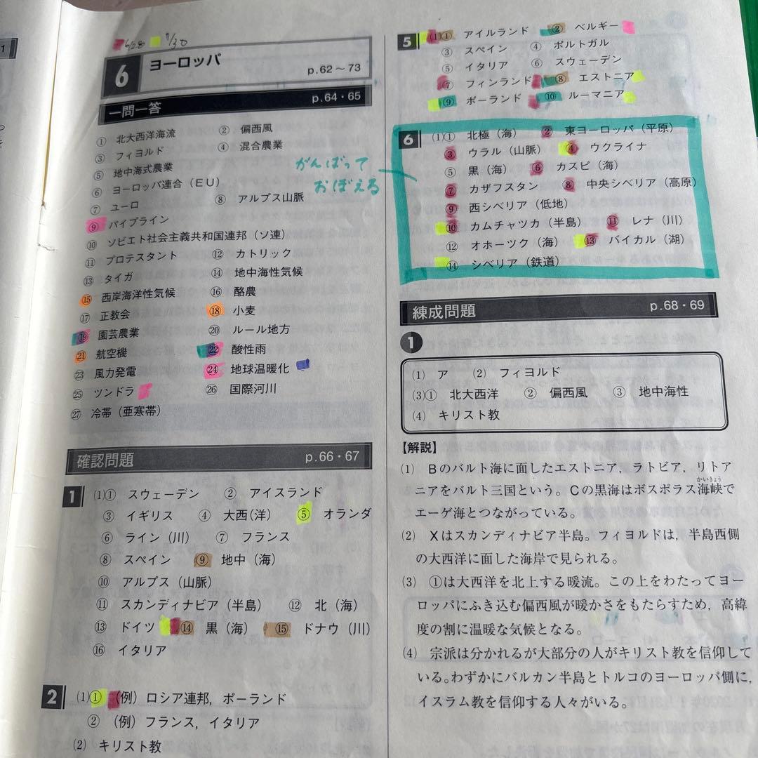 練成会 錬成会 練成ワーク ホームワーク 定期試験出題パターン集 中学1年生