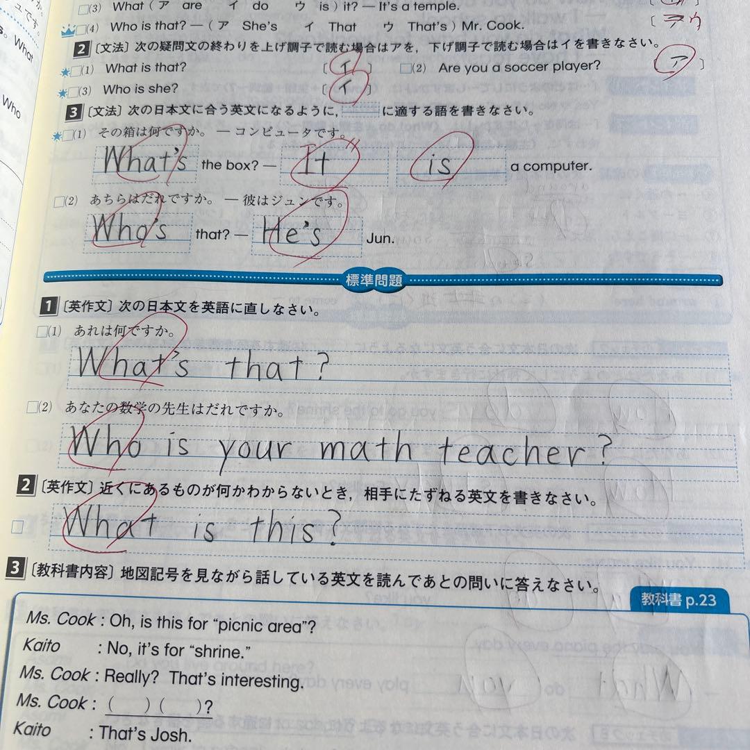 練成会 錬成会 練成ワーク ホームワーク 定期試験出題パターン集 中学1年生