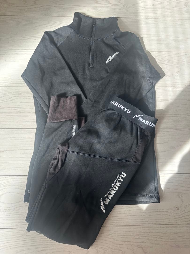 マルキュー　ウェア　ウォームインナーセット　MQ-01ブラックMサイズ