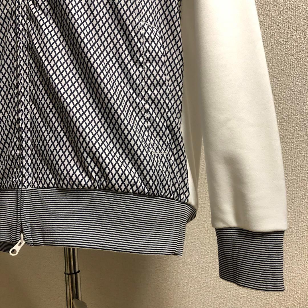 アンパシィ★ダブルジップ ハイブリッド パーカー ホワイト Lサイズ