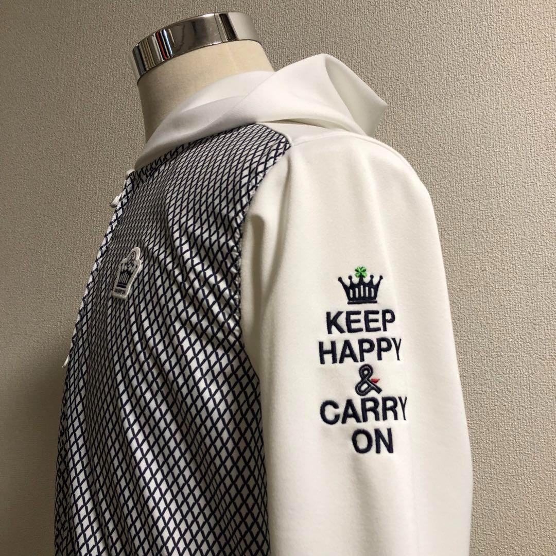 アンパシィ★ダブルジップ ハイブリッド パーカー ホワイト Lサイズ