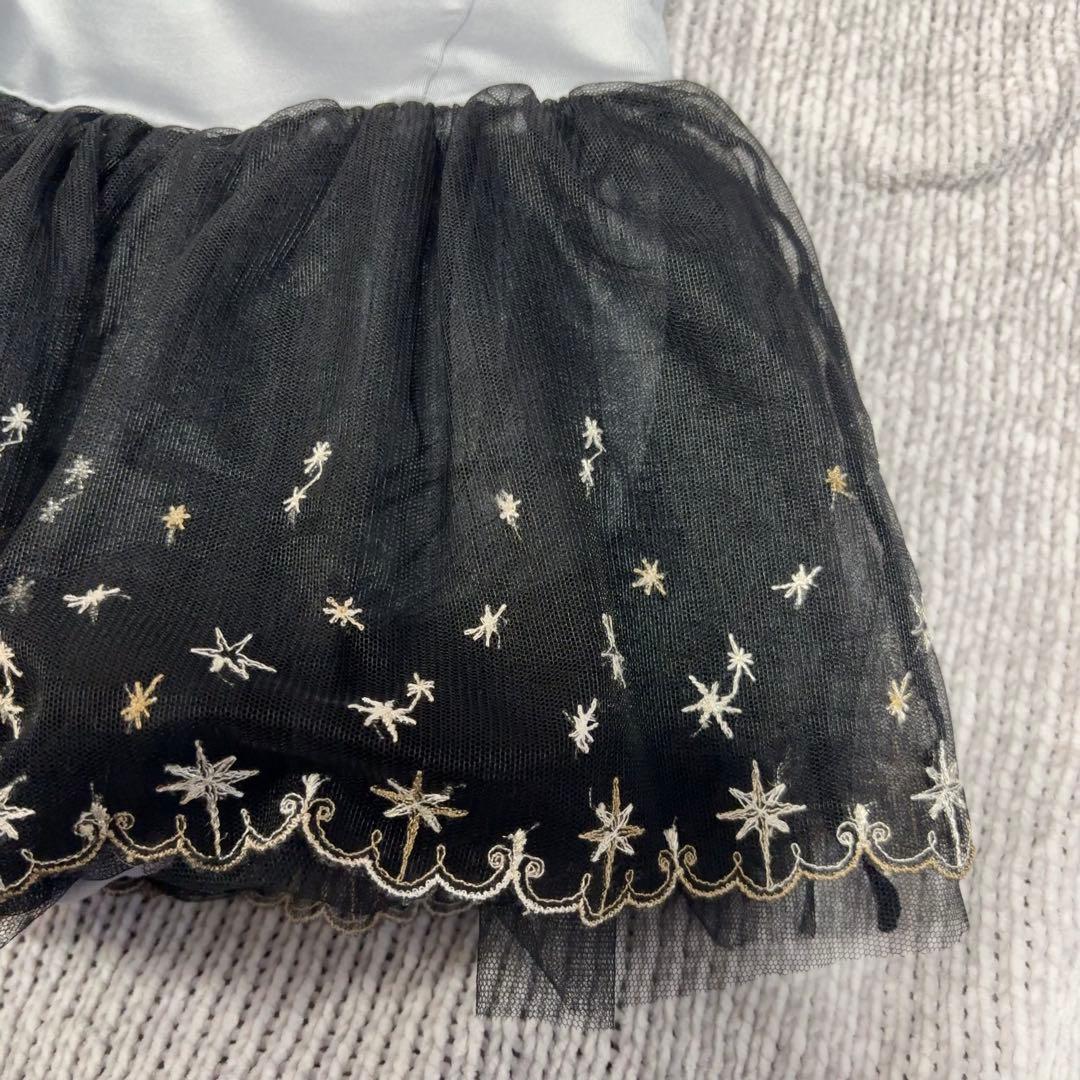 チャコット130 良品　定価2万円位キッズ　ジュニア　チュールが可愛いレオタード