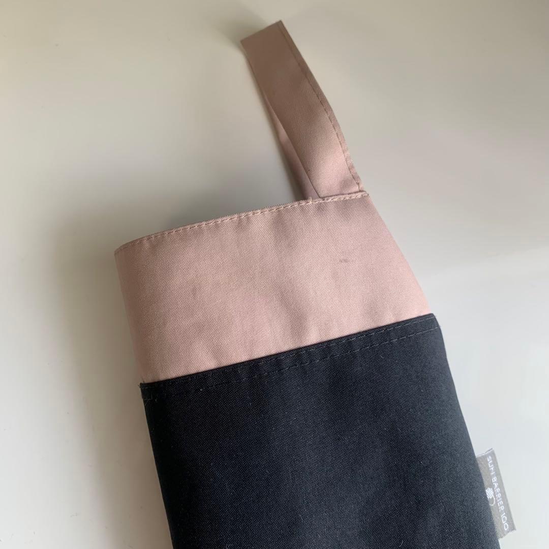 折りたたみ日傘２段折 コンビ 木曲がり　ブラック