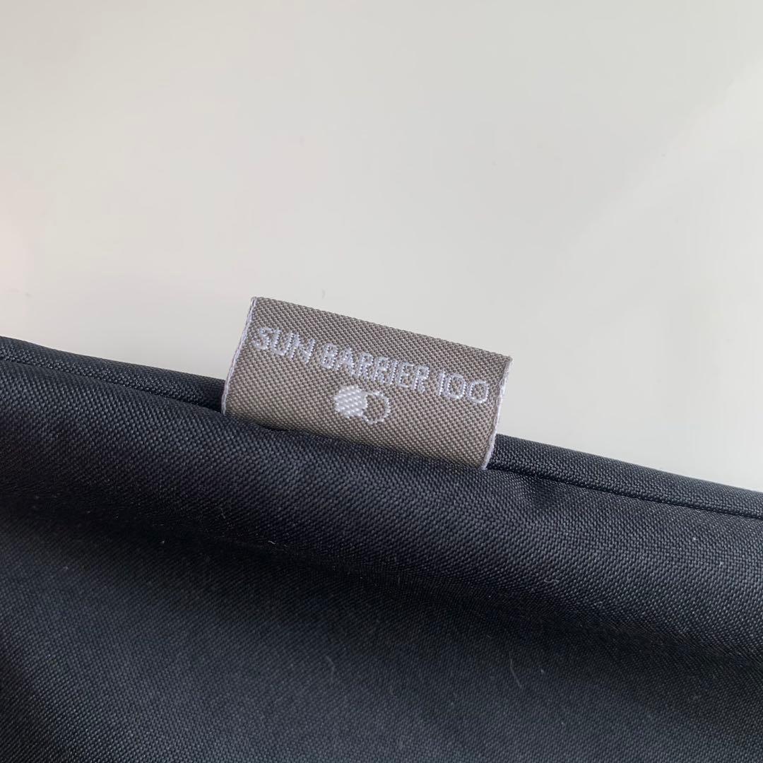 折りたたみ日傘２段折 コンビ 木曲がり　ブラック