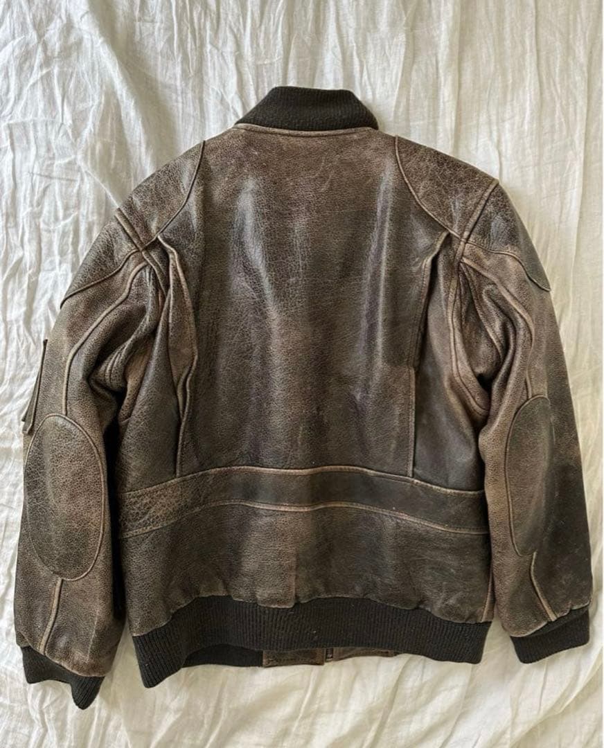 ジャケット・アウター used fade leather flight jacket