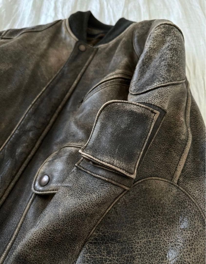 ジャケット・アウター used fade leather flight jacket
