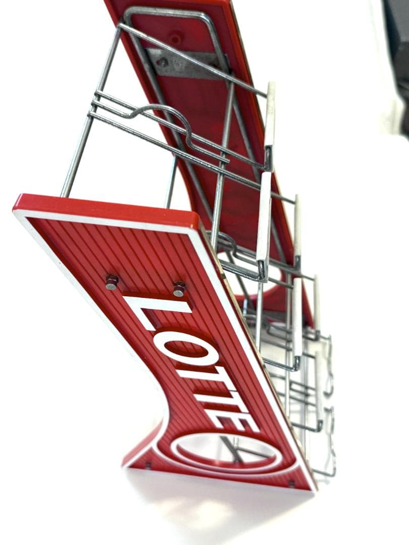 レア昭和レトロ　LOTTEロッテガム陳列棚　卓上什器　当時物　3段6種類