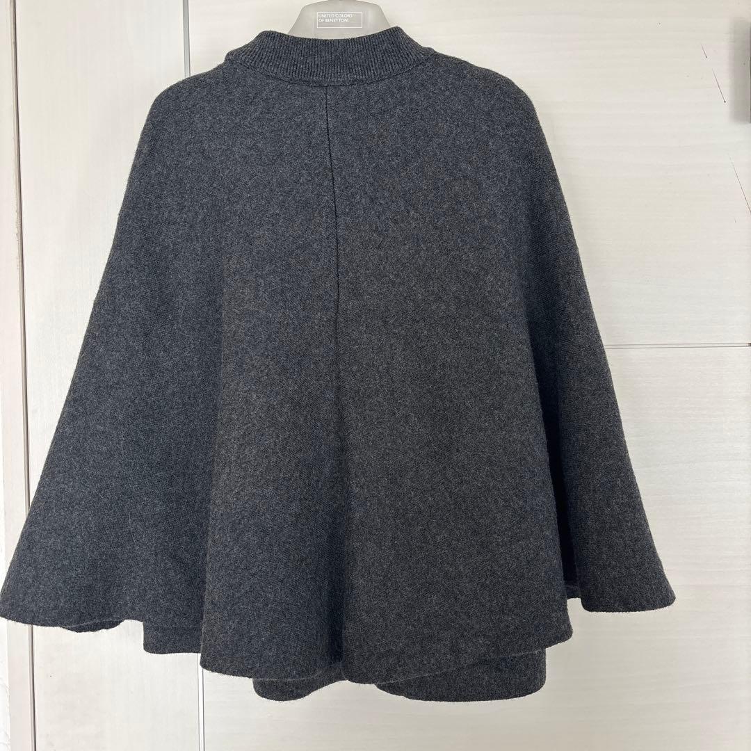 新品　ZARA　ニットケープコート　S