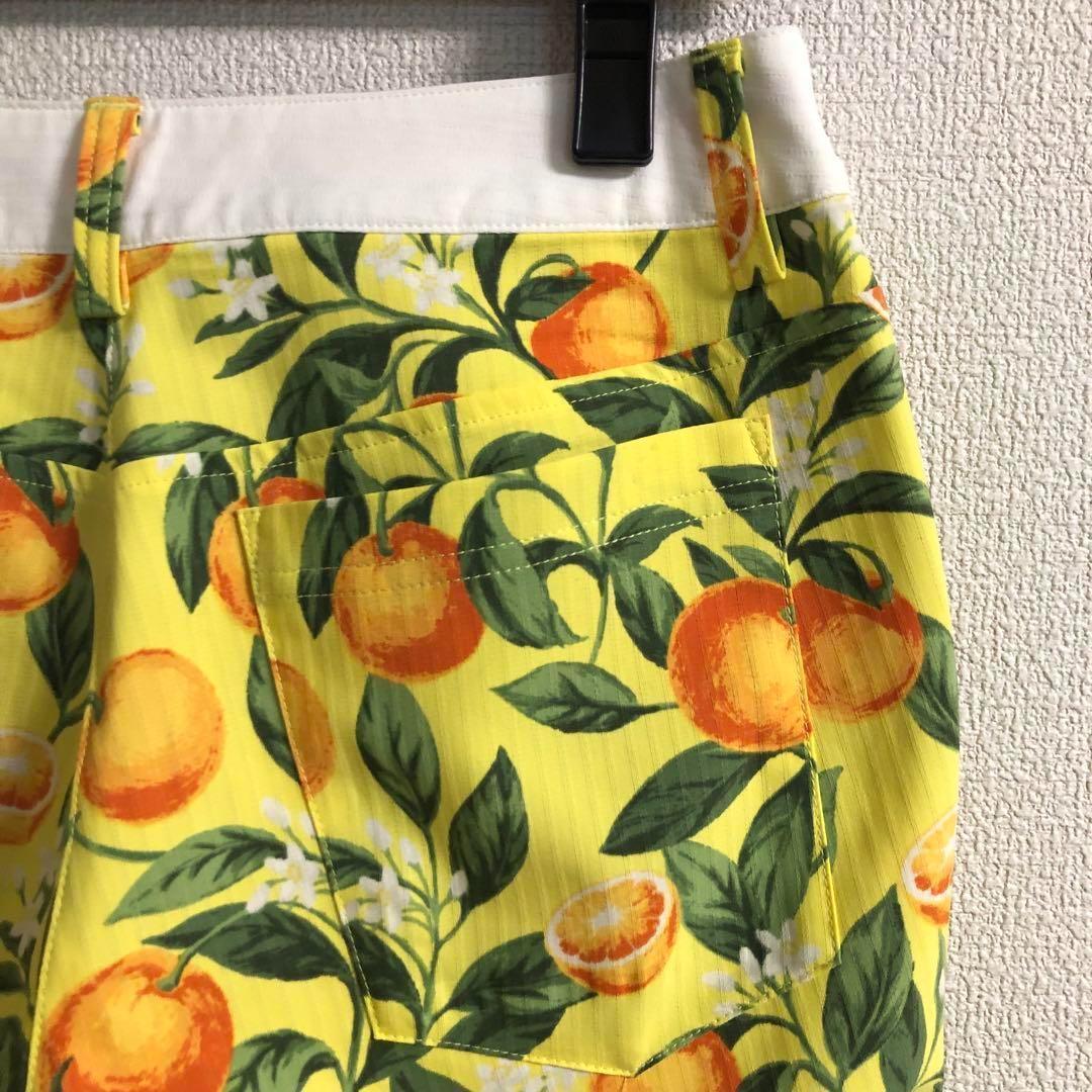 キャロウェイ ゴルフ 夏用 パンツ イエロー系 ボタニカル Sサイズ
