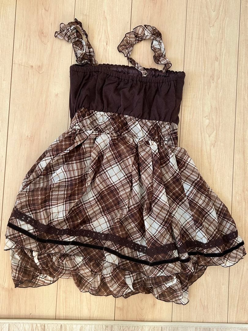 LIZLISA キャミワンピース ブラウンワンピース 春秋用