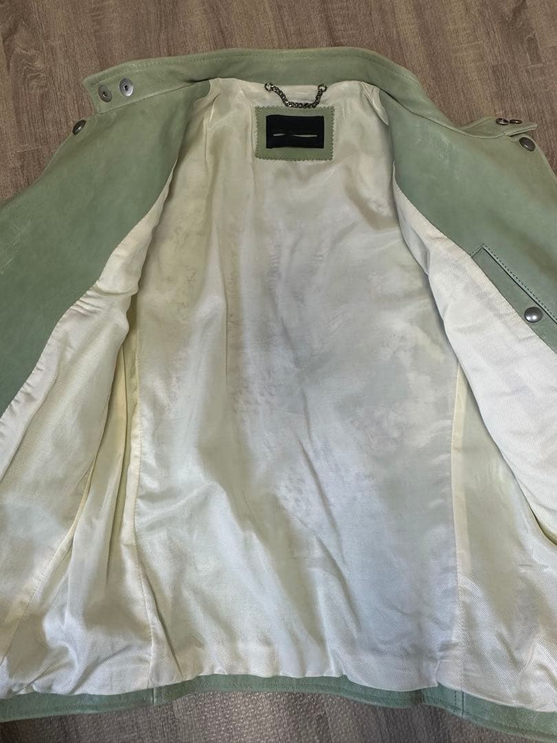 DIESEL BLACK GOLD 刺繍ラムスキンセミダブルライダース