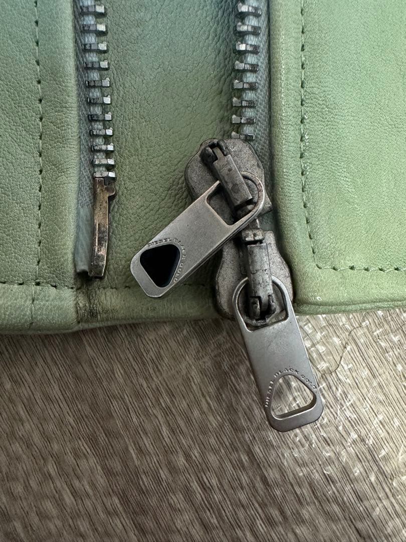 DIESEL BLACK GOLD 刺繍ラムスキンセミダブルライダース