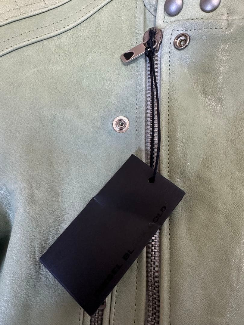 DIESEL BLACK GOLD 刺繍ラムスキンセミダブルライダース