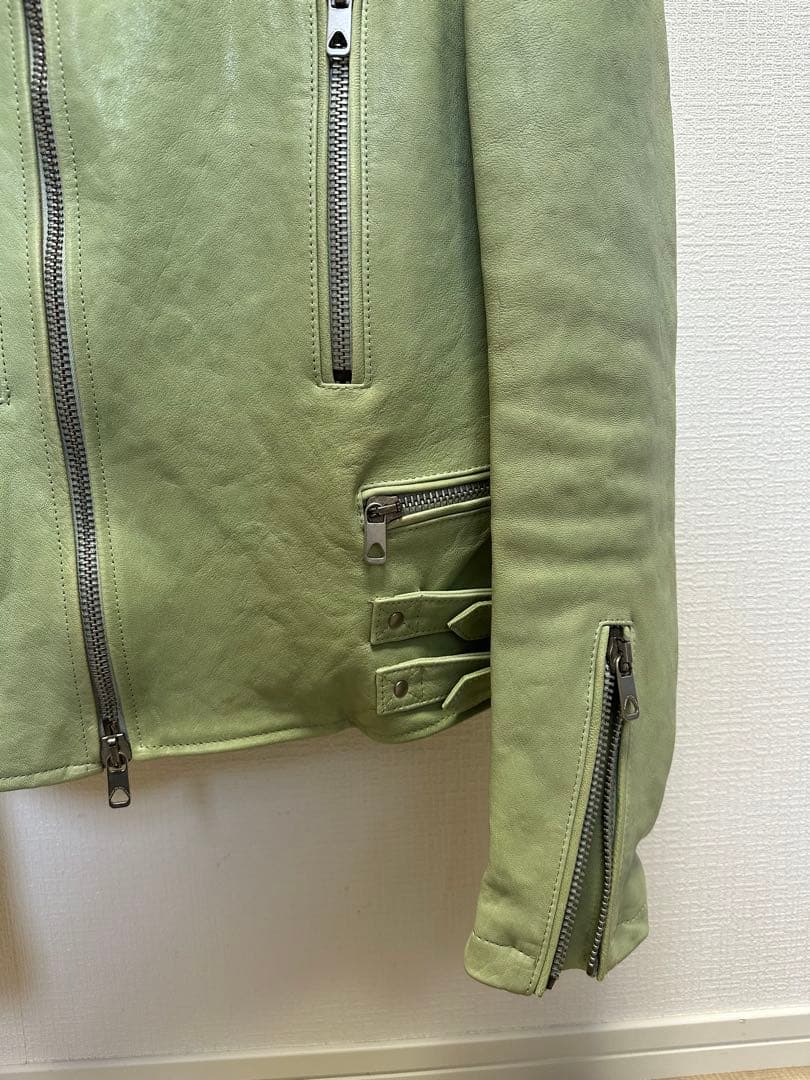 DIESEL BLACK GOLD 刺繍ラムスキンセミダブルライダース