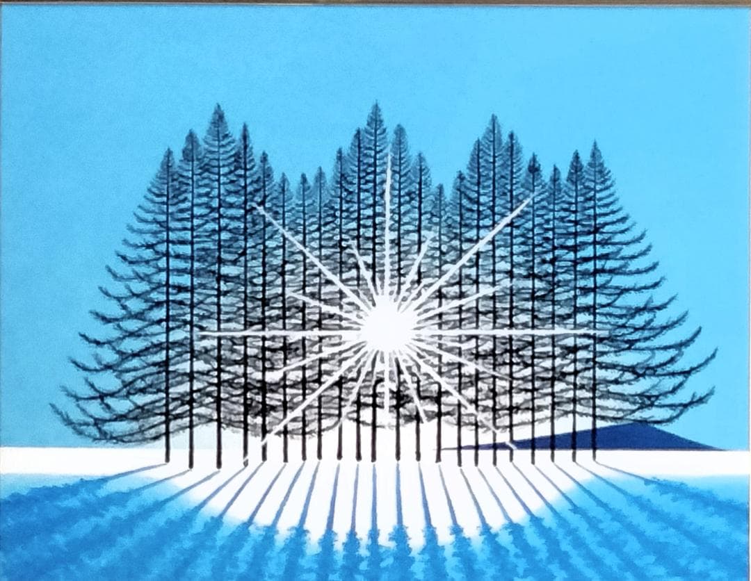 ★まぶしい朝・肉筆油彩画・F6キャンバス