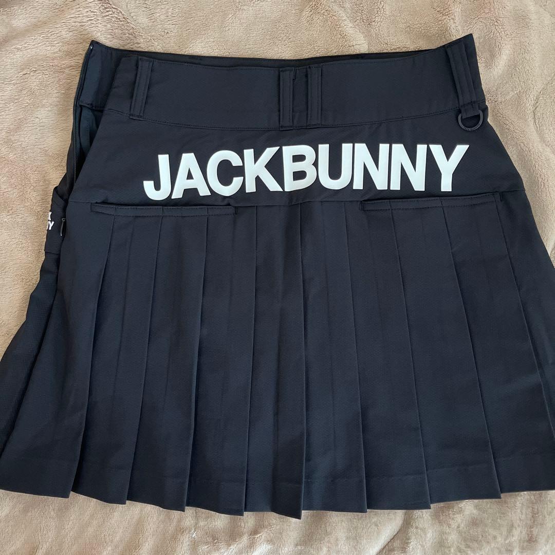 JACK BUNNY 二重織ストレッチプリーツスカート ブラック