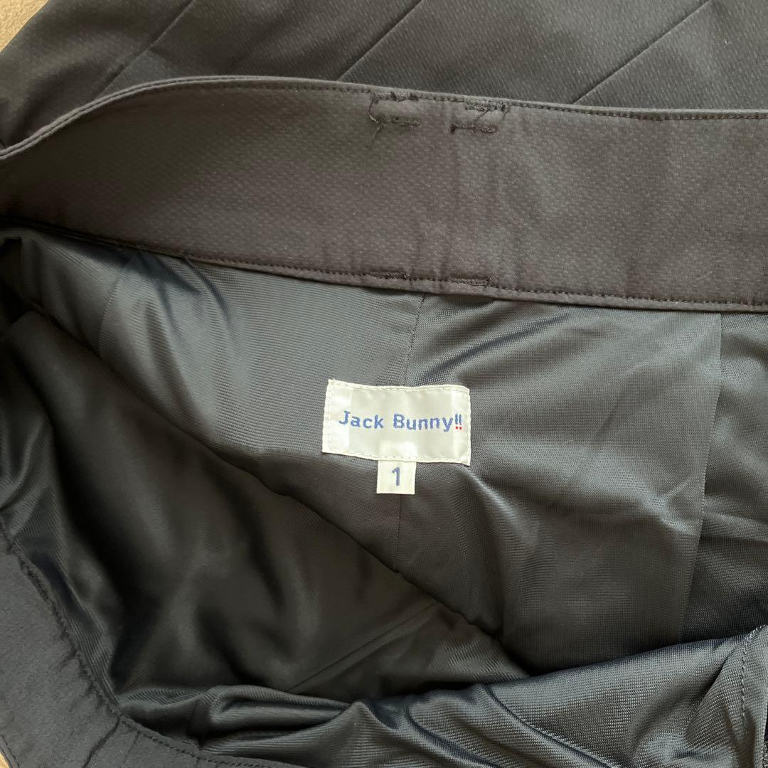 JACK BUNNY 二重織ストレッチプリーツスカート ブラック