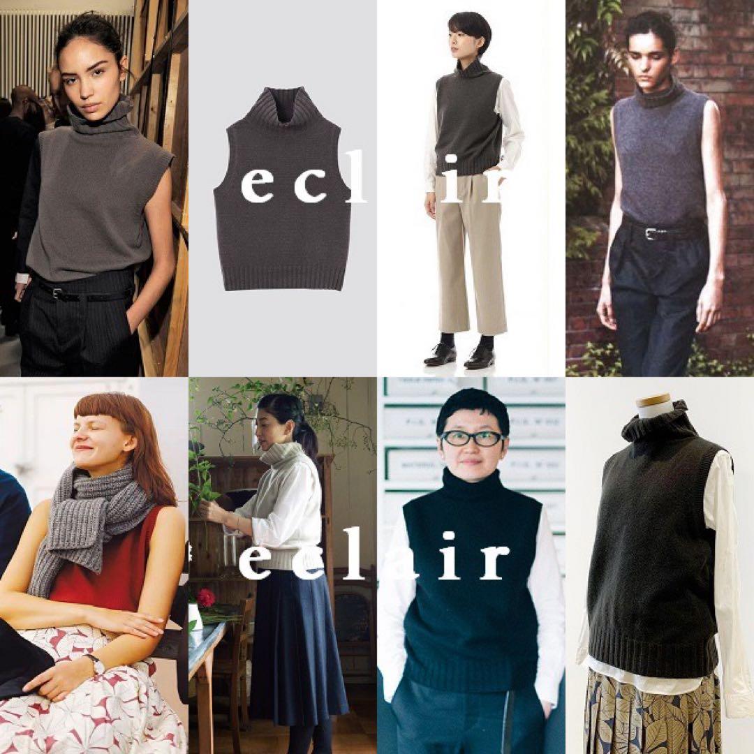 マーガレットハウエル カシミヤ100% ロールネックニットベスト 39,600円