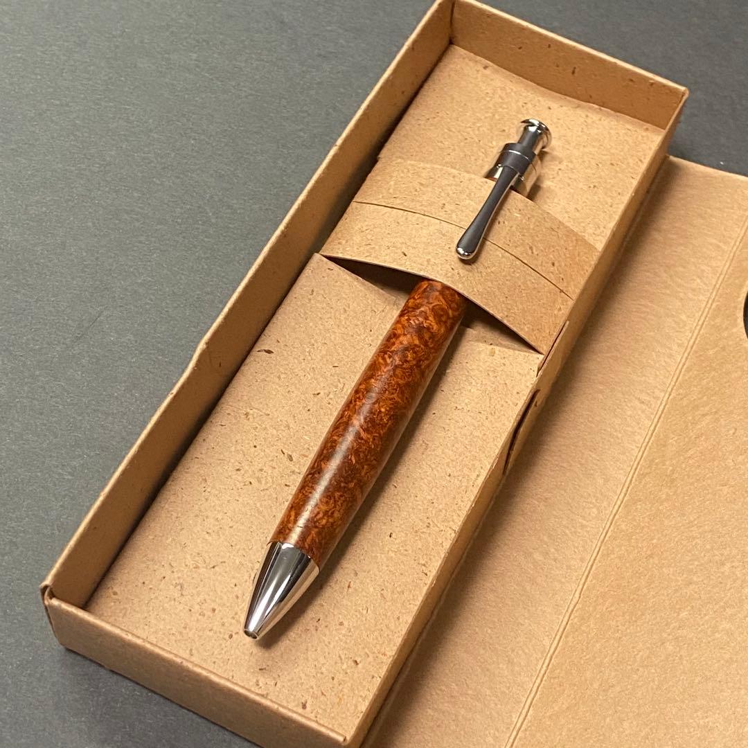 工房楔　ルーチェペン　花梨こぶ杢　花梨瘤