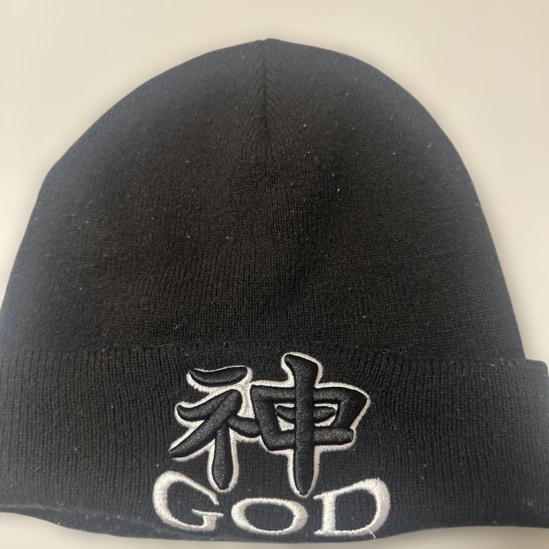 (稀少)【ミンジちゃん着用】Supreme God beanie 黒