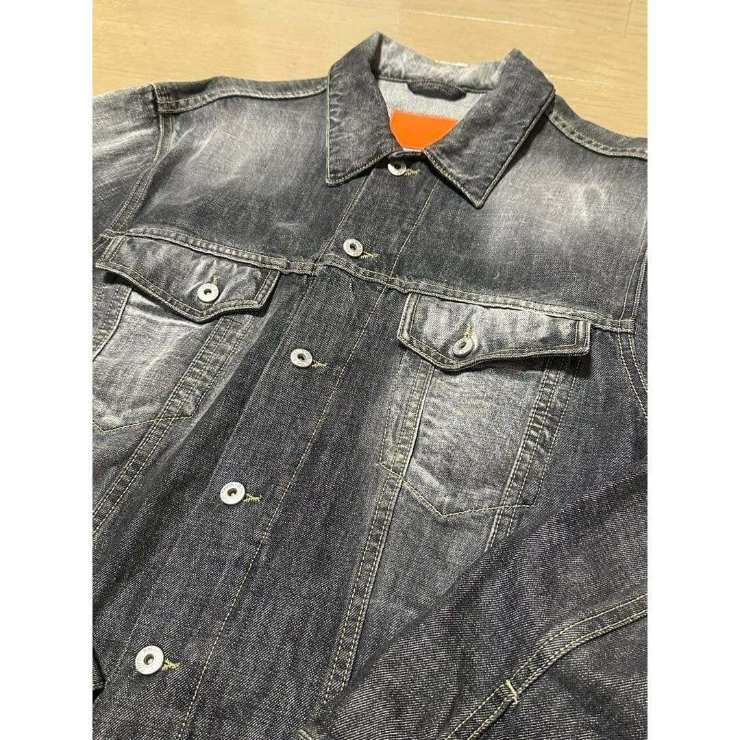 【極希少・イタリア製】ヒューゴボス デニムジャケット オレンジタグ48 L相当