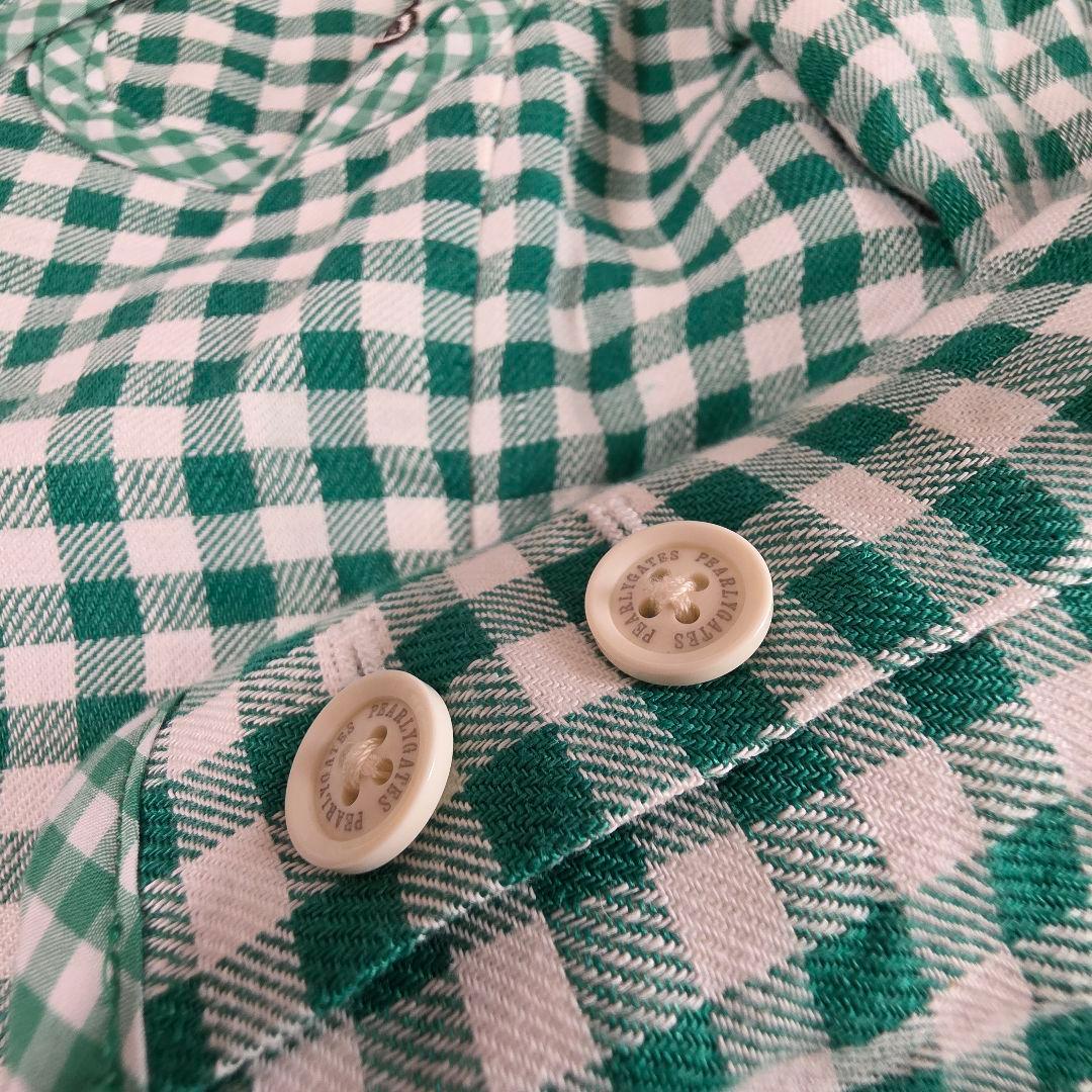 パーリーゲイツ ギンガムチェック テーラードジャケット 麻混 春 ゴルフ