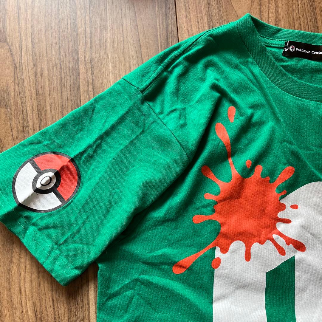 ポケモン　スプラトゥーン　コラボTシャツ　メンズLサイズ　くさ　ニャオハ