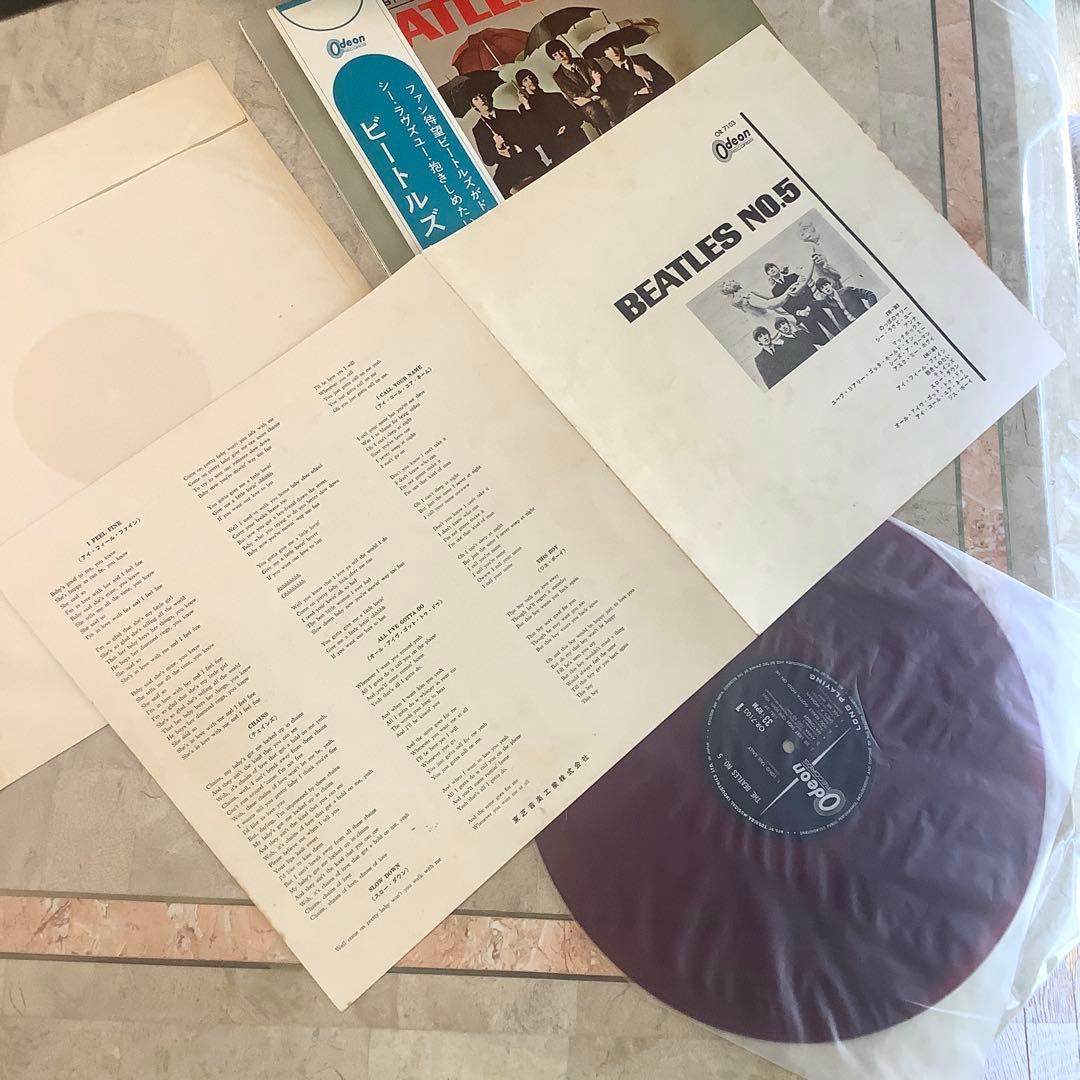 激レア!極美品! 1965年初版盤 赤盤1stプレス ビートルズ NO.5