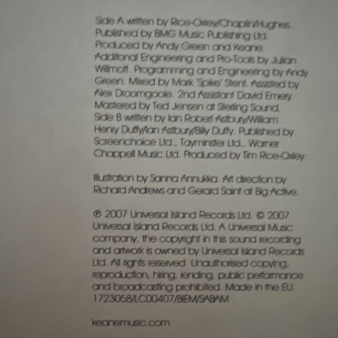 Keane A Bad Dream 限定版レコード　7in