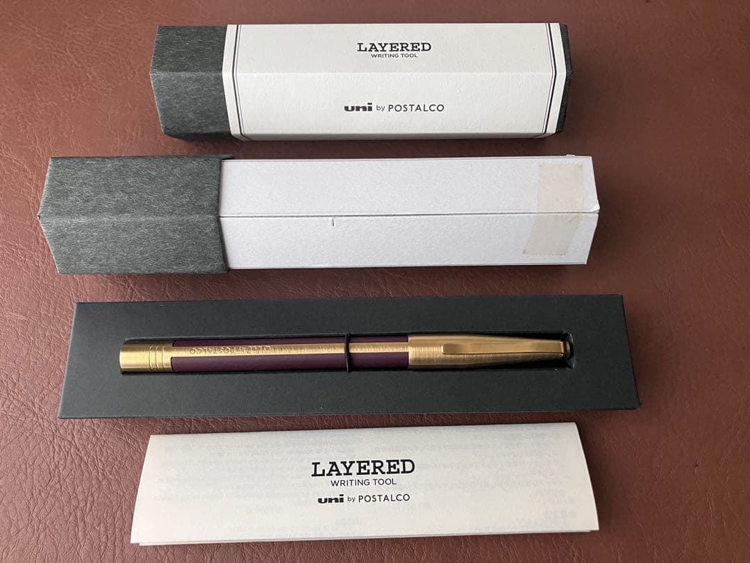 uni POSTALCO LAYERED ポスタルコ　ボールペン　バーガンディ