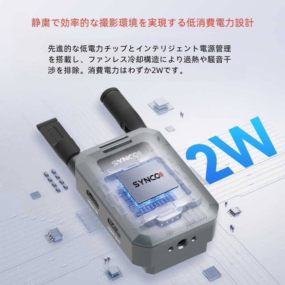 SYNCO XVision HD ビデオ伝送システム 1080P 300m