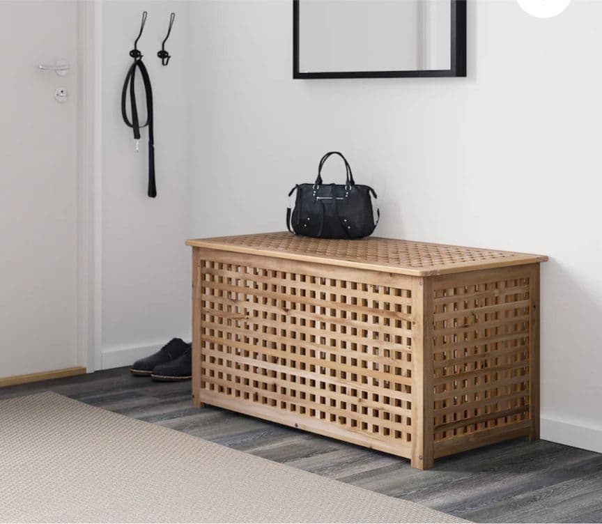 《送料込》IKEA ホール リビングテーブル 収納 アカシア材 センターテーブル