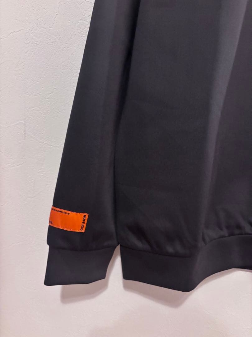 ラフロッグ　バックフレームロゴモックネックシャツ　M グレー