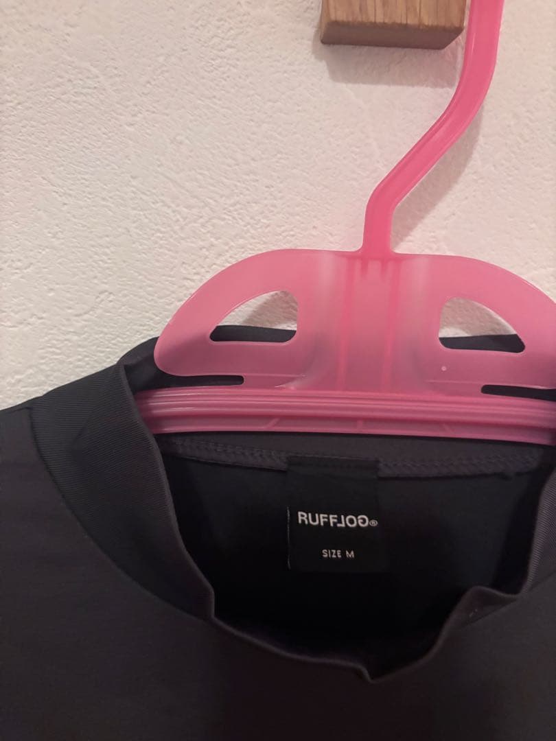 ラフロッグ　バックフレームロゴモックネックシャツ　M グレー