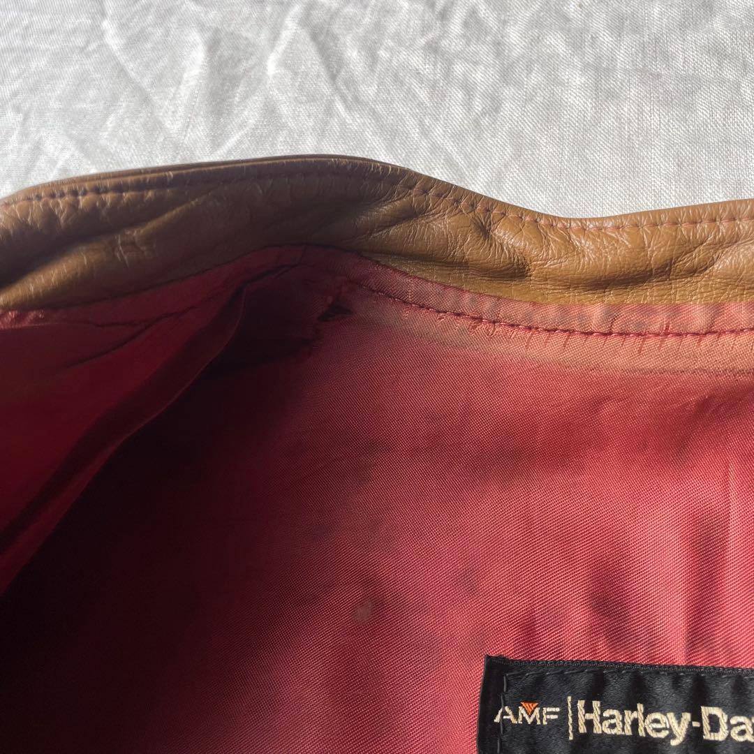 70's AMF Harley Davidson レザーライダースジャケット