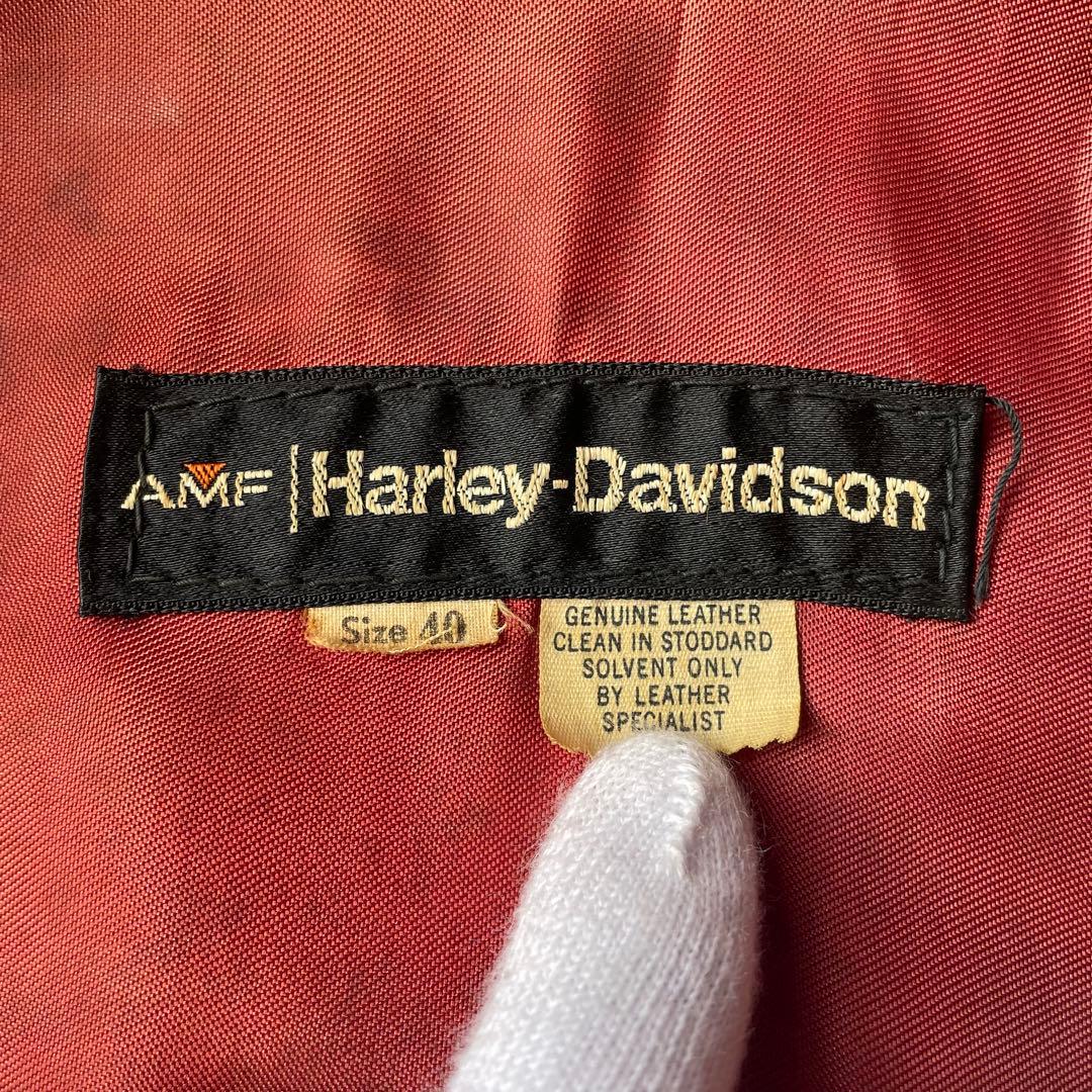70's AMF Harley Davidson レザーライダースジャケット