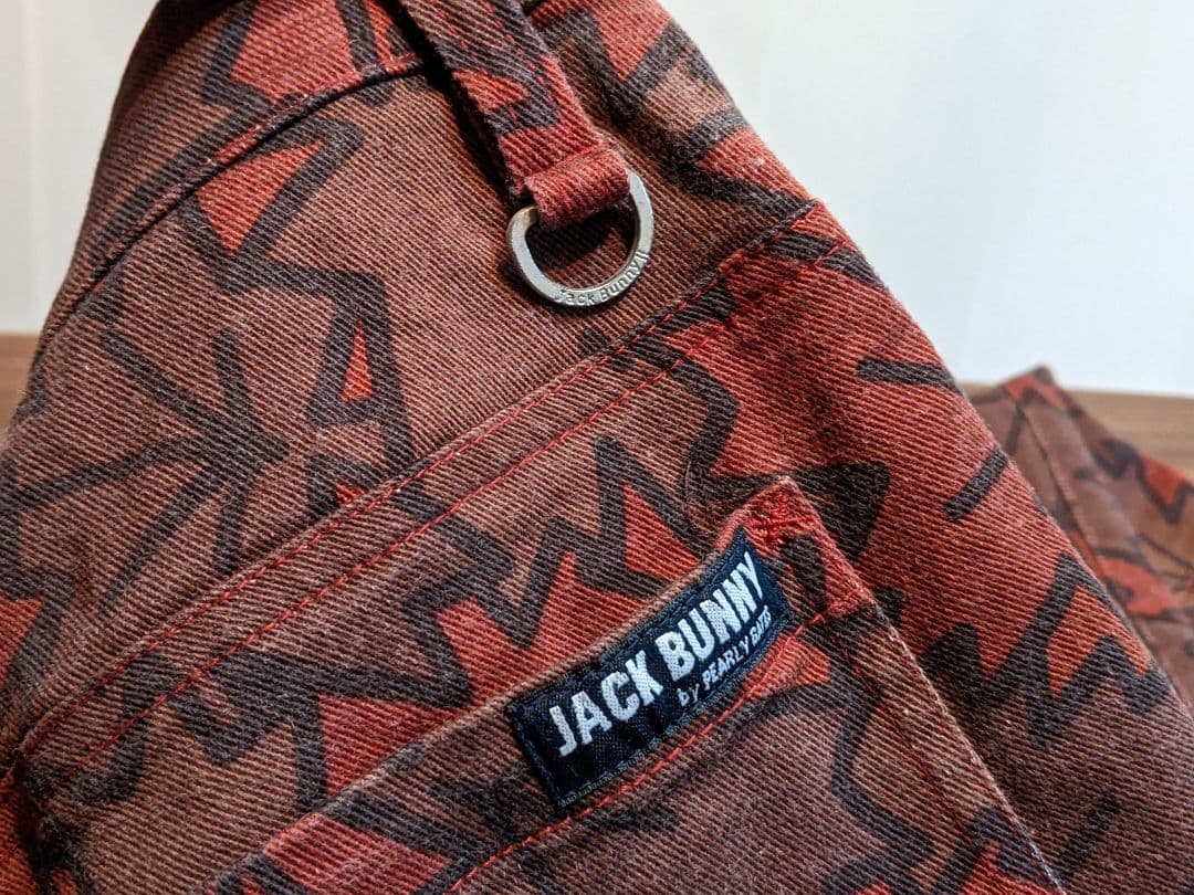 パーリーゲイツ　ジャックバニー　総柄　ロングパンツ　コットンパンツ　紅葉　ゴルフ