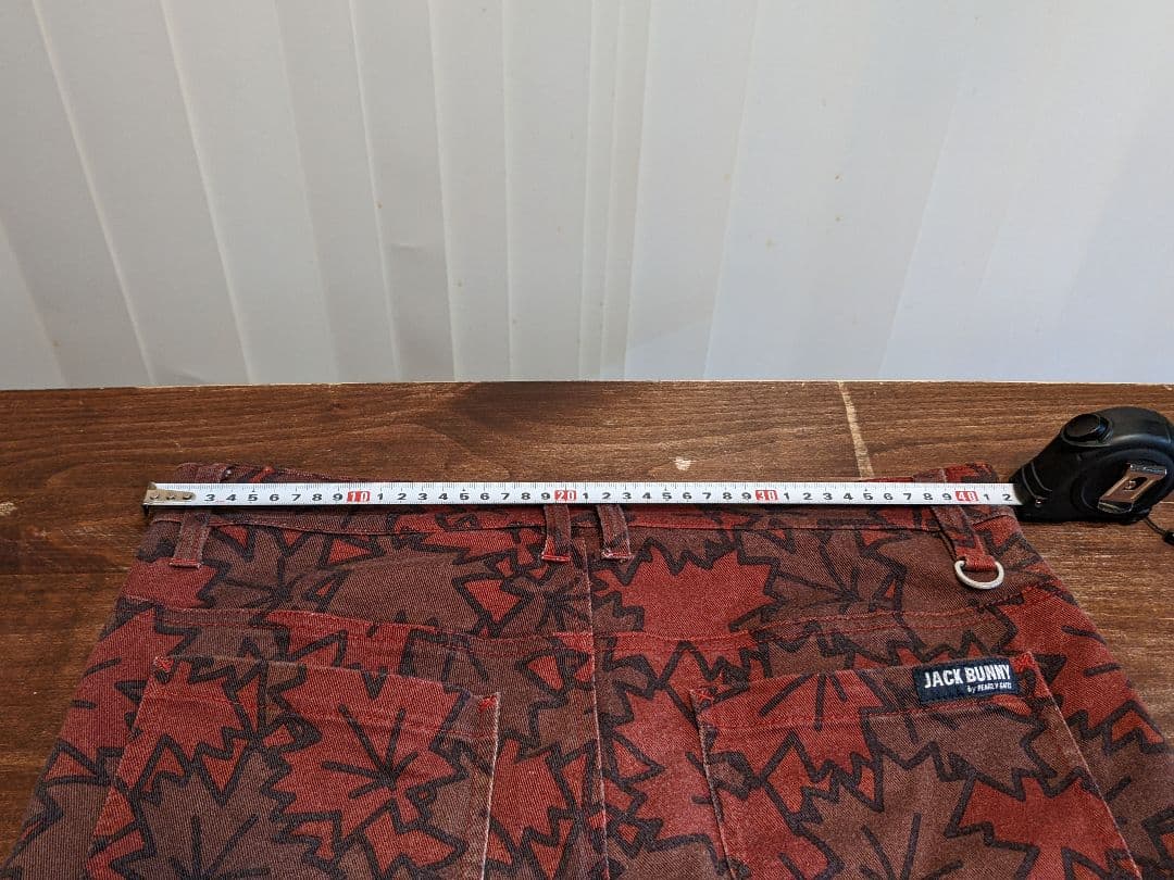 パーリーゲイツ　ジャックバニー　総柄　ロングパンツ　コットンパンツ　紅葉　ゴルフ