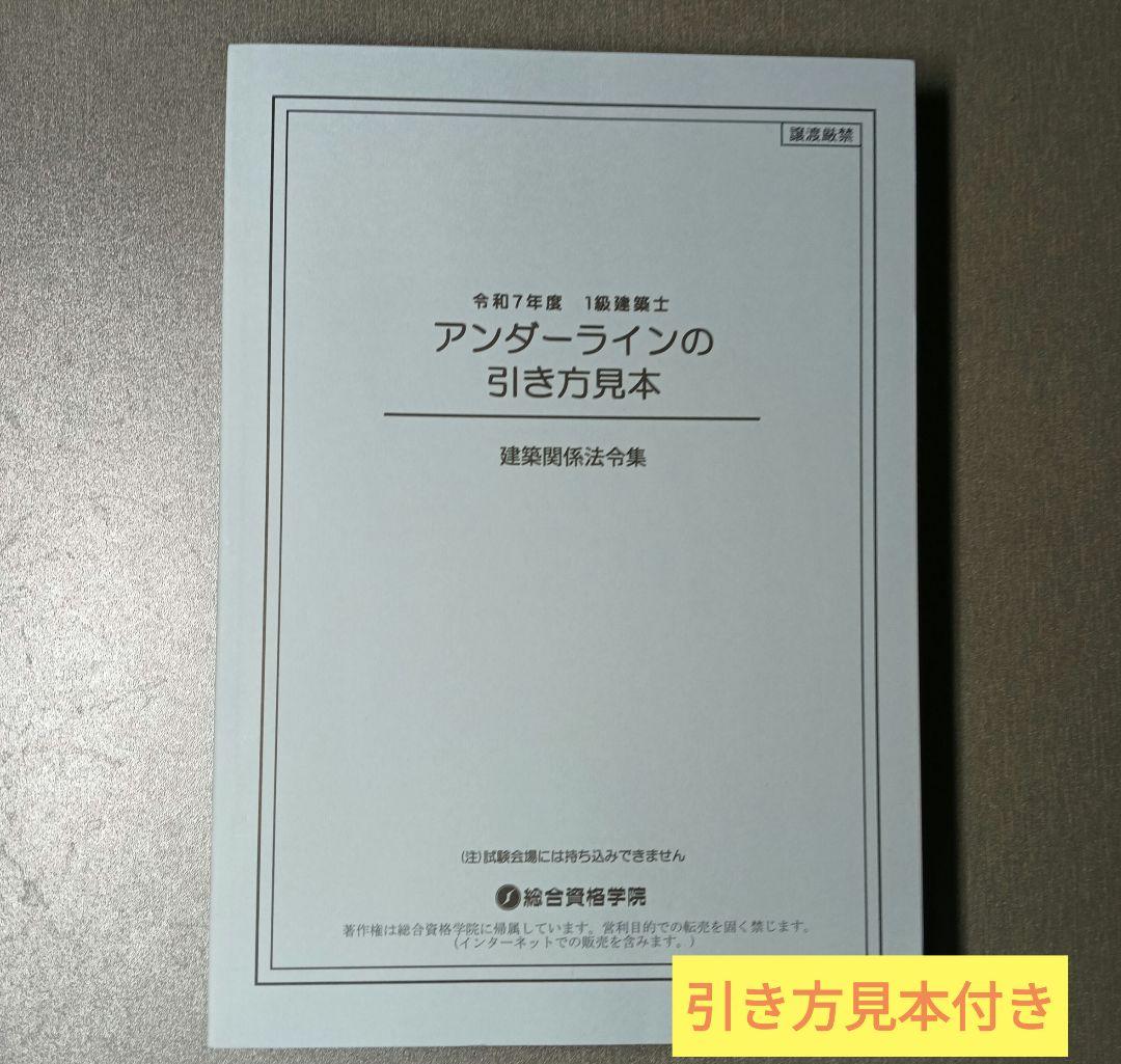 【線引・マーキング・インデックス済】一級建築士法令集 令和7年 2025