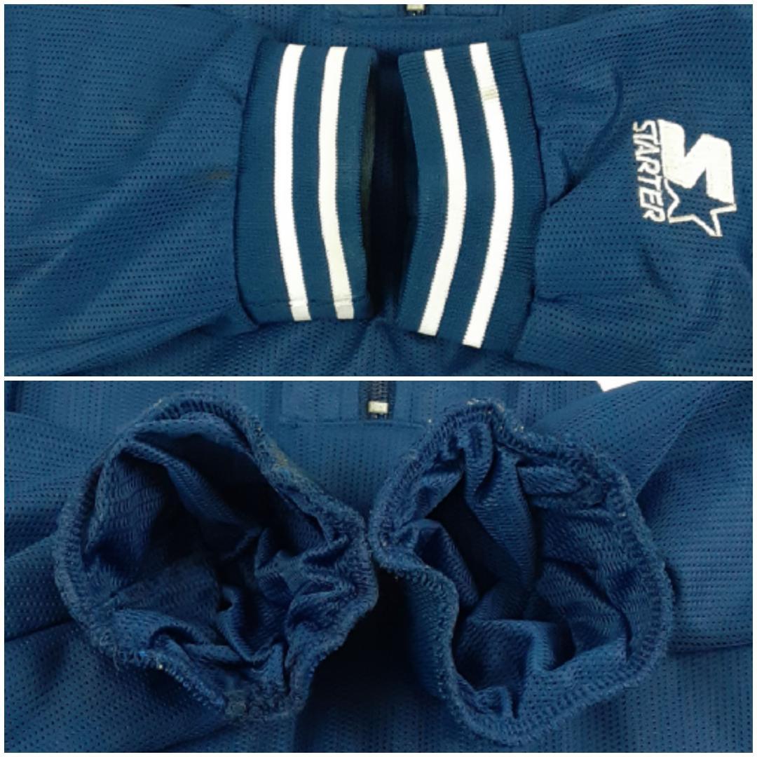 美品◎STARTER NY トレーニングウェア ハーフジップメッシュ 紺 S