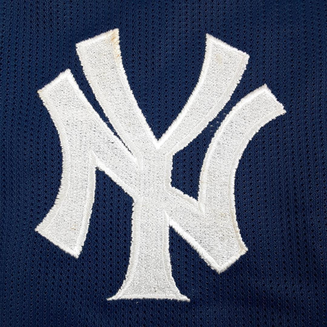 美品◎STARTER NY トレーニングウェア ハーフジップメッシュ 紺 S