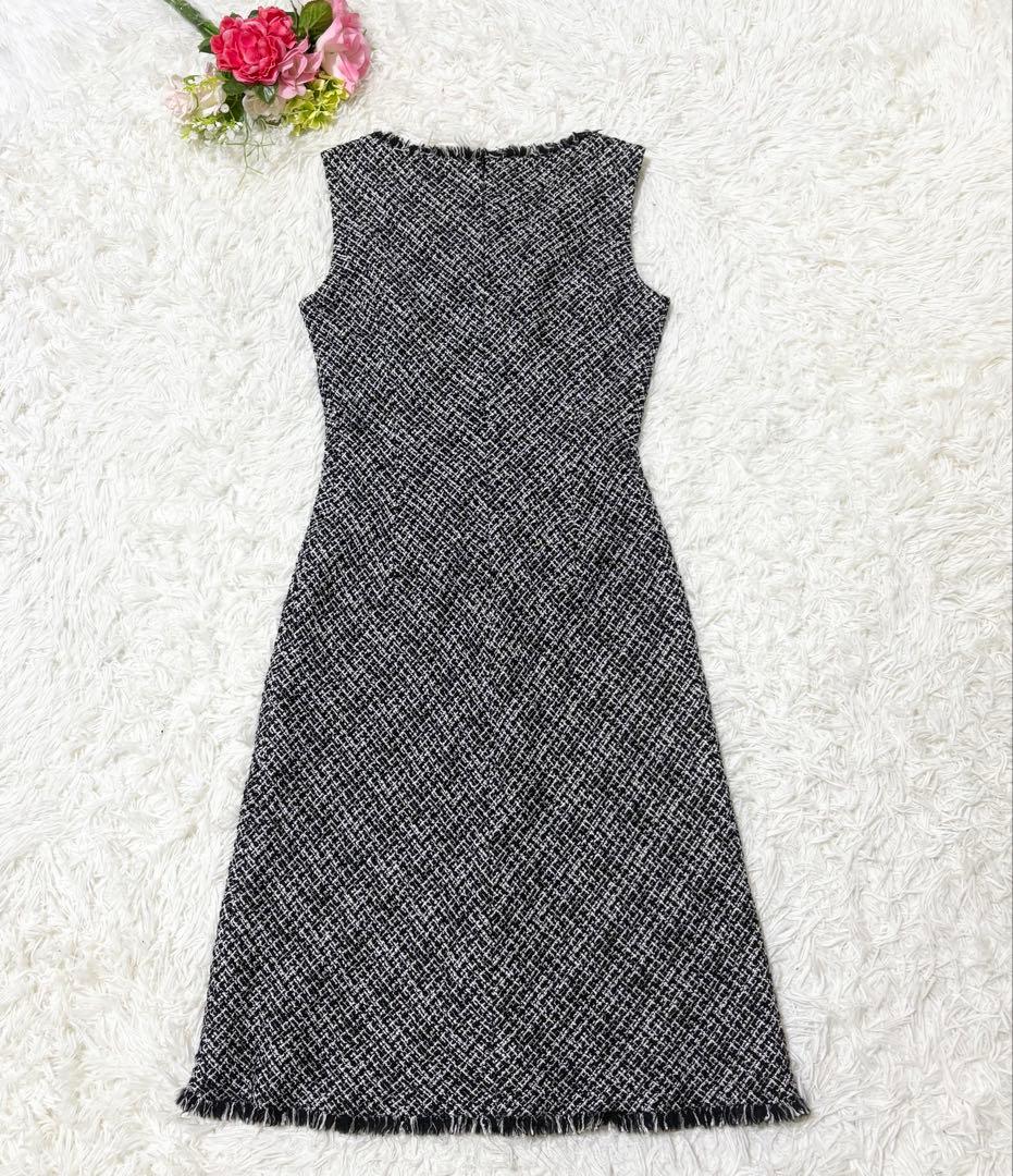【美品】アナイ　ツイード　ノースリーブ　ワンピース　美シルエット　38