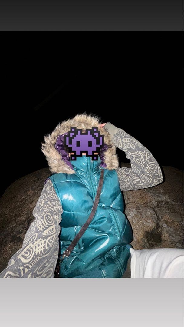 ファーダウンベスト グランジ y2k平成archive ギャル