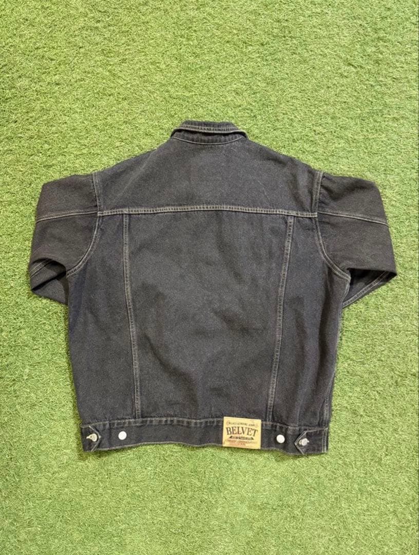 ジャケット・アウター BELVET Washed Black Denim Jacket M