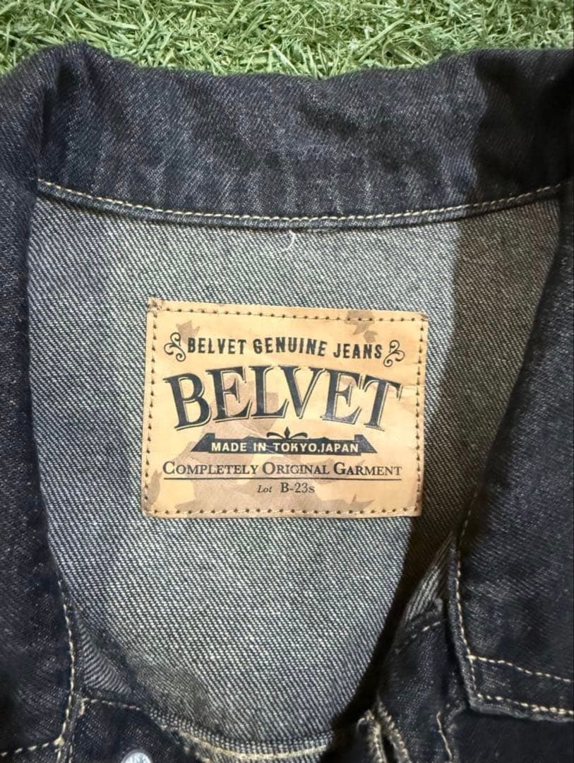 ジャケット・アウター BELVET Washed Black Denim Jacket M