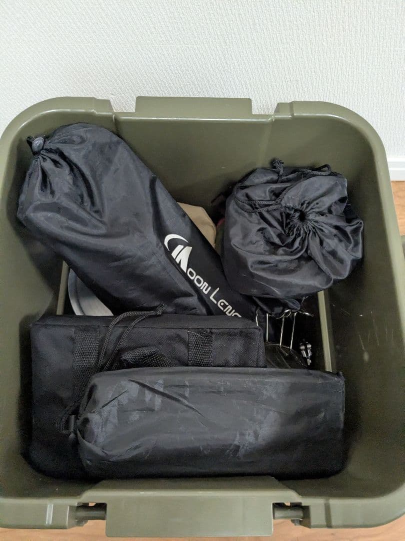 キャンプ用品まとめ売り　クッカー、バーナー、テーブル等　カーゴボックス込み