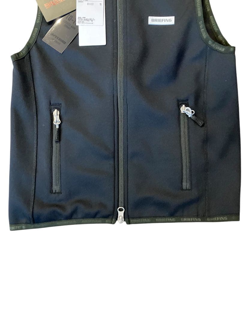 BRIEFING 3Dロゴ　ベスト　ブラックS