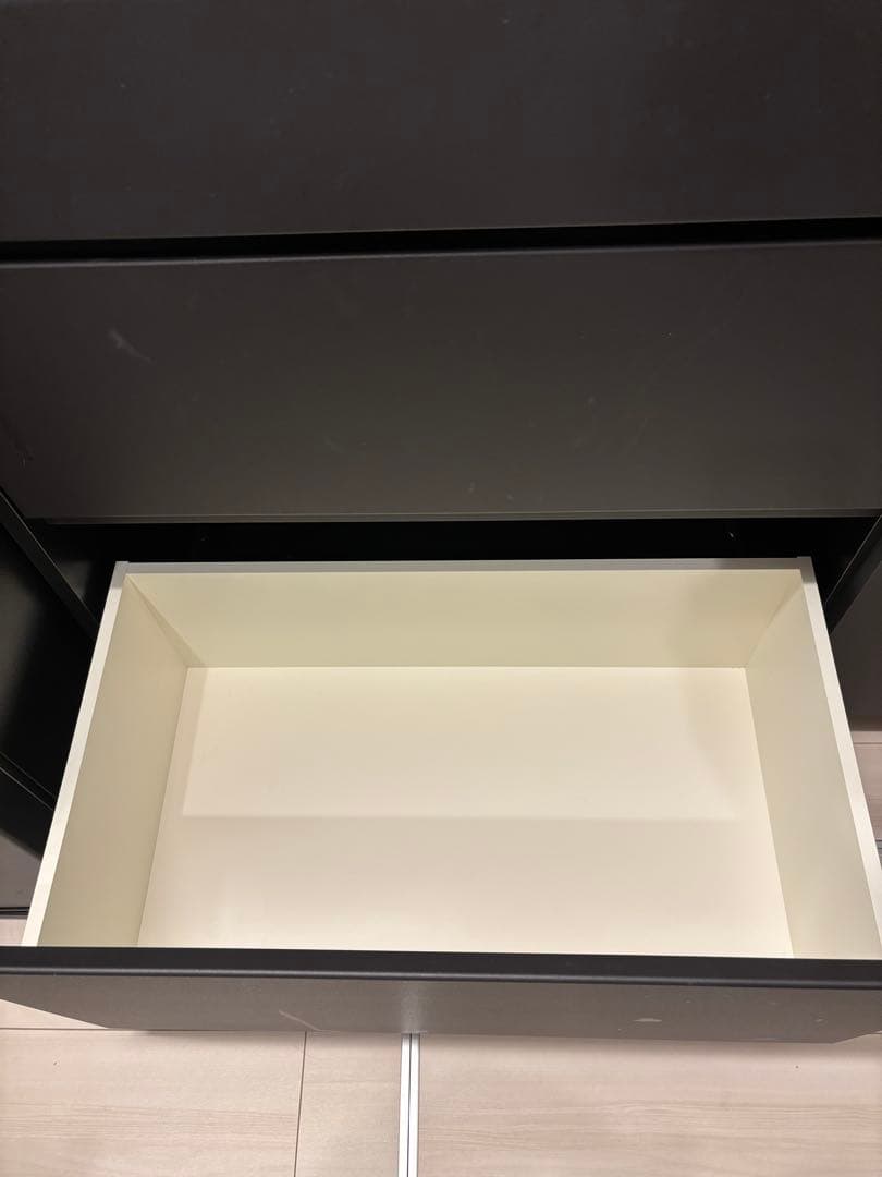 パモウナ　食器棚　マットブラック