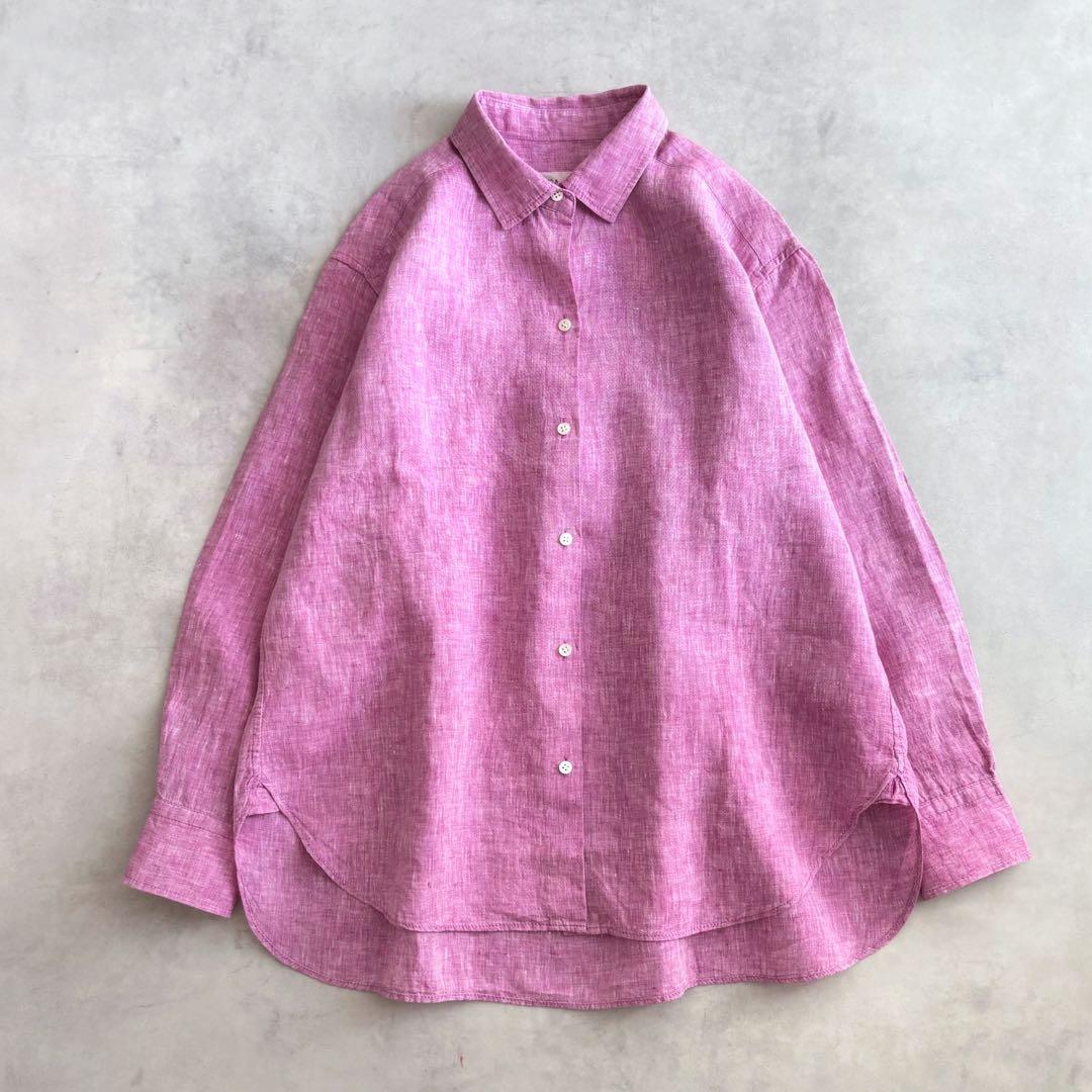 美品 ◆ MICA&DEAL マイカアンドディール シャツ　リネン　ピンク